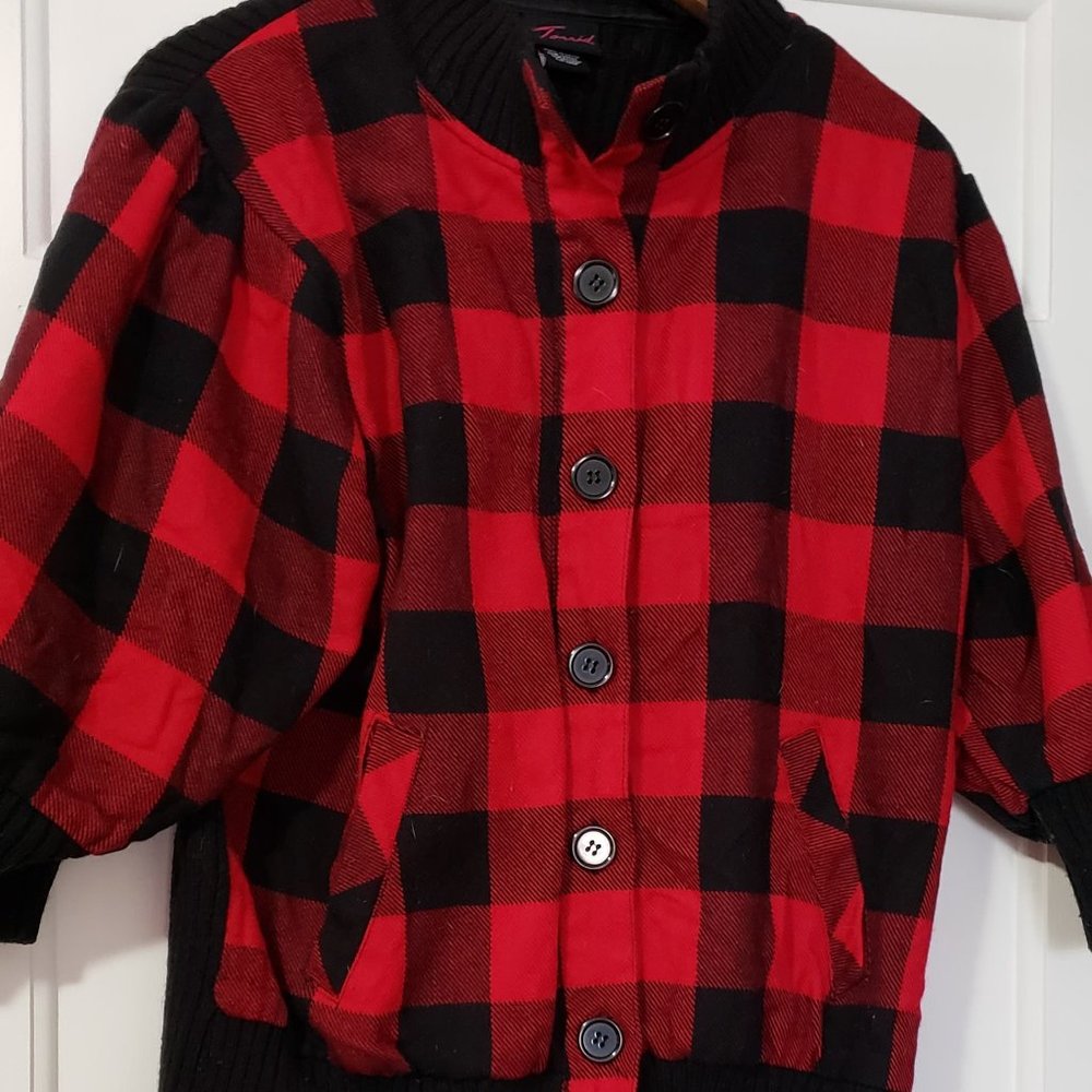 Torrid Buffalo Plaid 3/4 Jacket